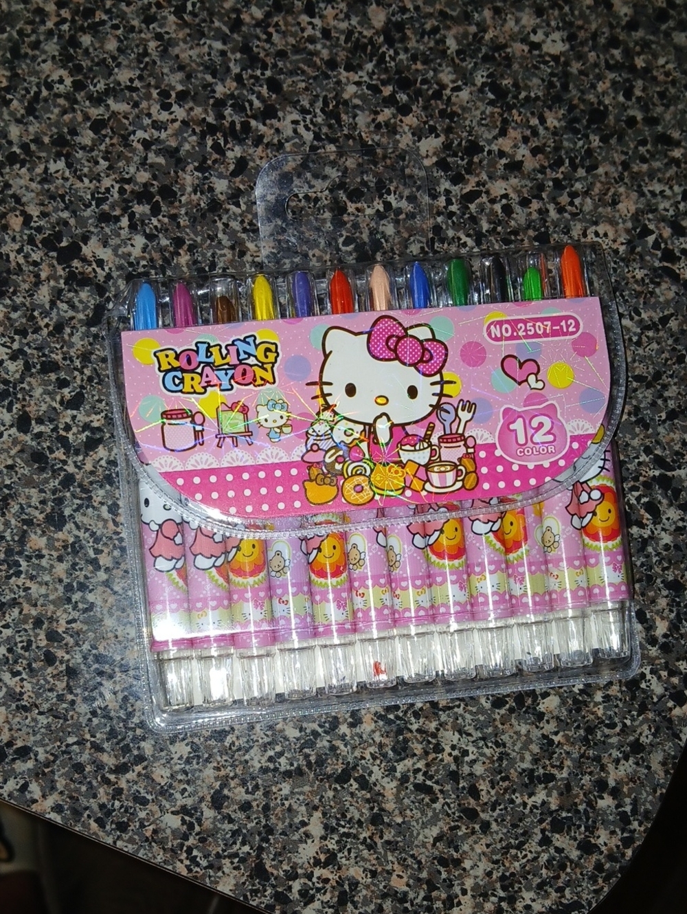 #HelloKitty 12-Color Kids #RollingCrayons - Pink Pack